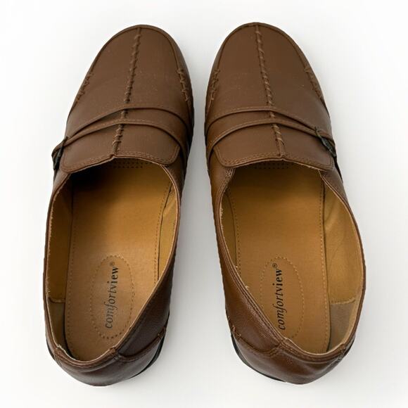 Comfortview Natalia Brown Slip-On Loafers Size 10.5 WW Wide Comfort Casual Shoes - Picture 5 of 11